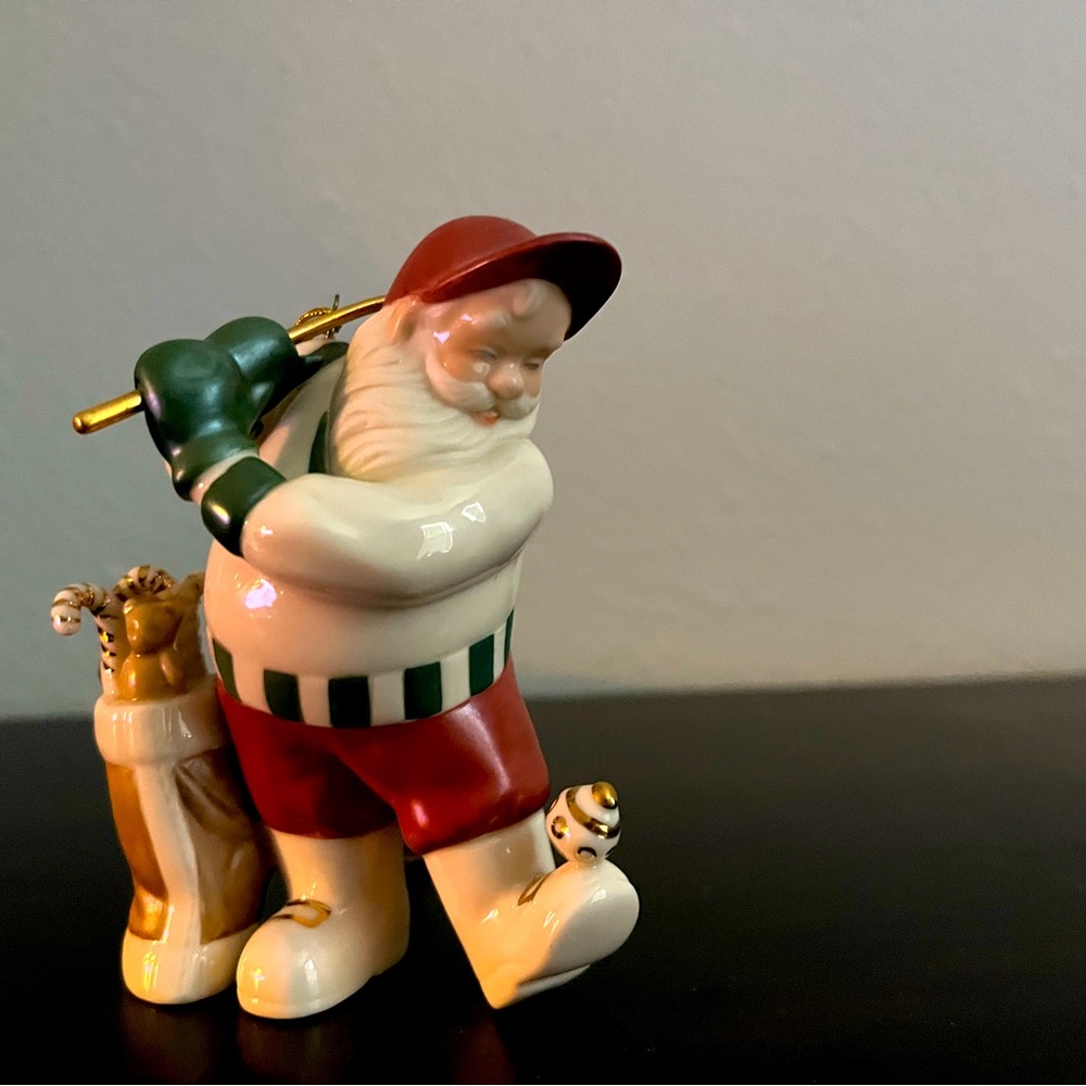 Lenox Golfing Santa Ornament